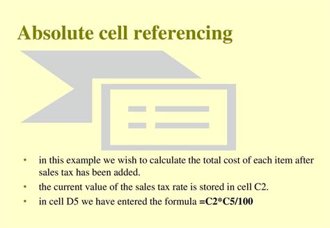 which of the following is an example of absolute cell referencing class 10
