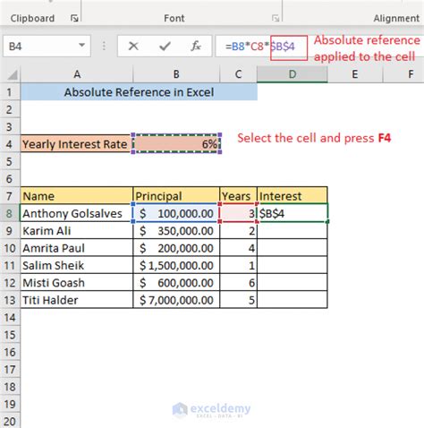 which of the following is an example of an absolute reference in excel