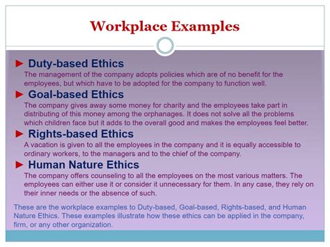 which of the following is an example of duty-based ethics