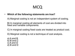 which of the following is not an example of variable cost mcq
