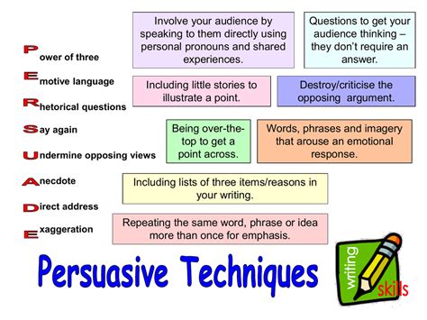 which techniques can be used in persuasive writing