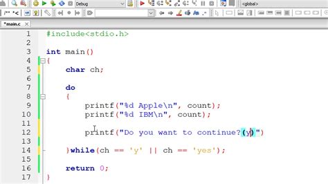 while loop in c programming examples pdf