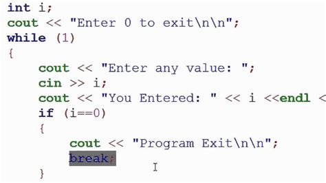 while loop statement in c++ example program