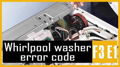 whirlpool duet washer f3 e1 error code