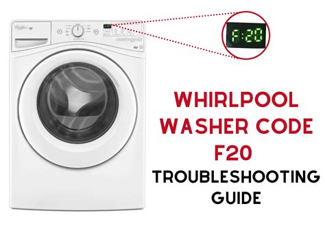 whirlpool f20 error code reset