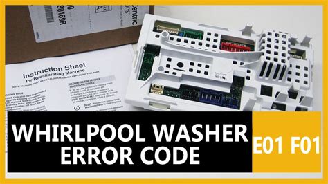 whirlpool front load washer error code f01 e01