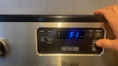 whirlpool range f9 error code