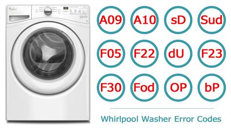 whirlpool stackable washer error code a10
