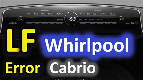 whirlpool washer lf code