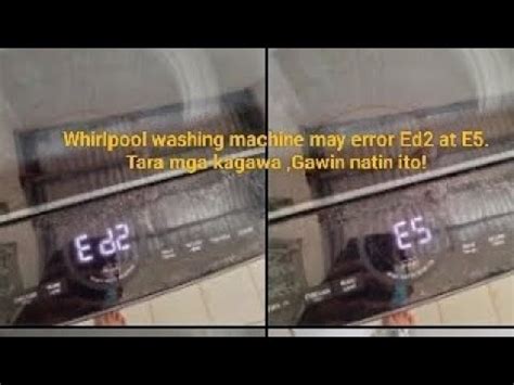 whirlpool washing machine ed2 error code reset
