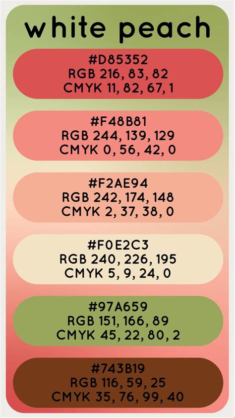 white peach colour code