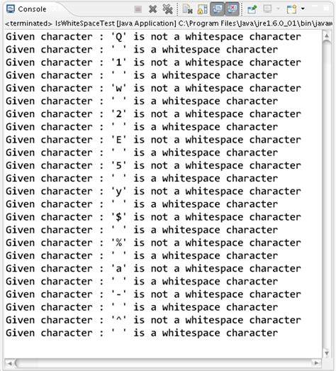 whitespace character
