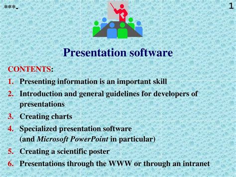 who uses the presentation software and why