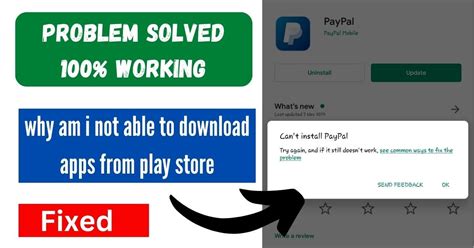 why am i not able to install apps from play store