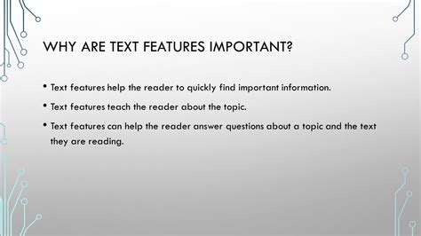 why are text features important