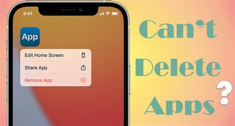 why can't i delete apps on iphone 11