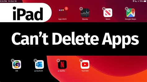 why can't i delete apps on my ipad mini