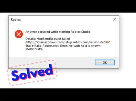 why can't i launch roblox studio
