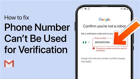 why can't my phone number be used for google verification