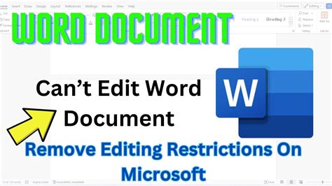 why can t i edit a template in word