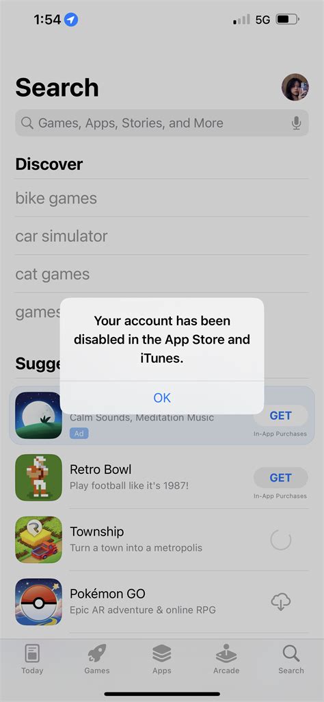 why cannot download app from apple store