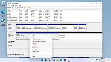 why cannot extend volume