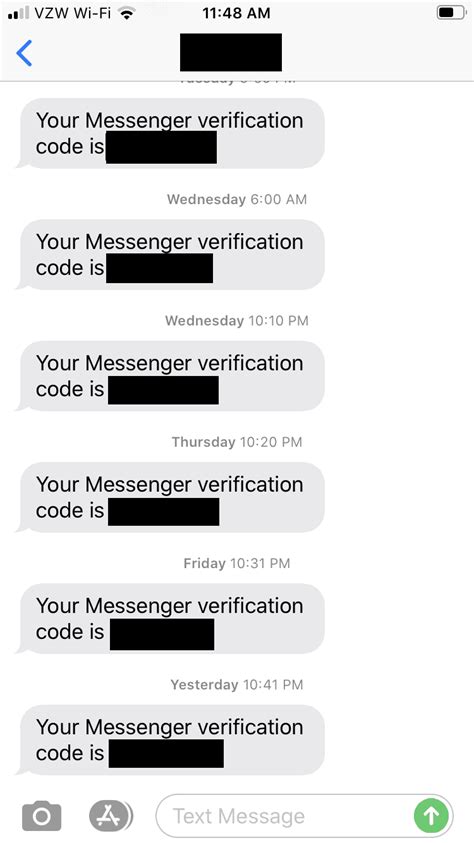 why did i get a messenger verification code