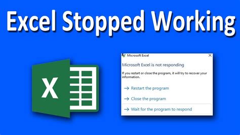 why did my excel stop working