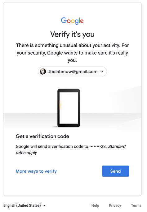 why do google send verification code
