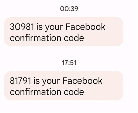 why do i keep getting facebook confirmation codes