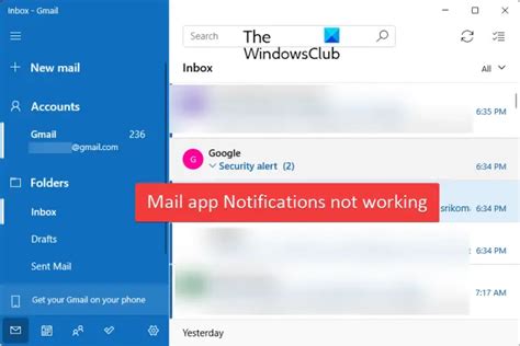 why do i only get mail notifications when i open the app