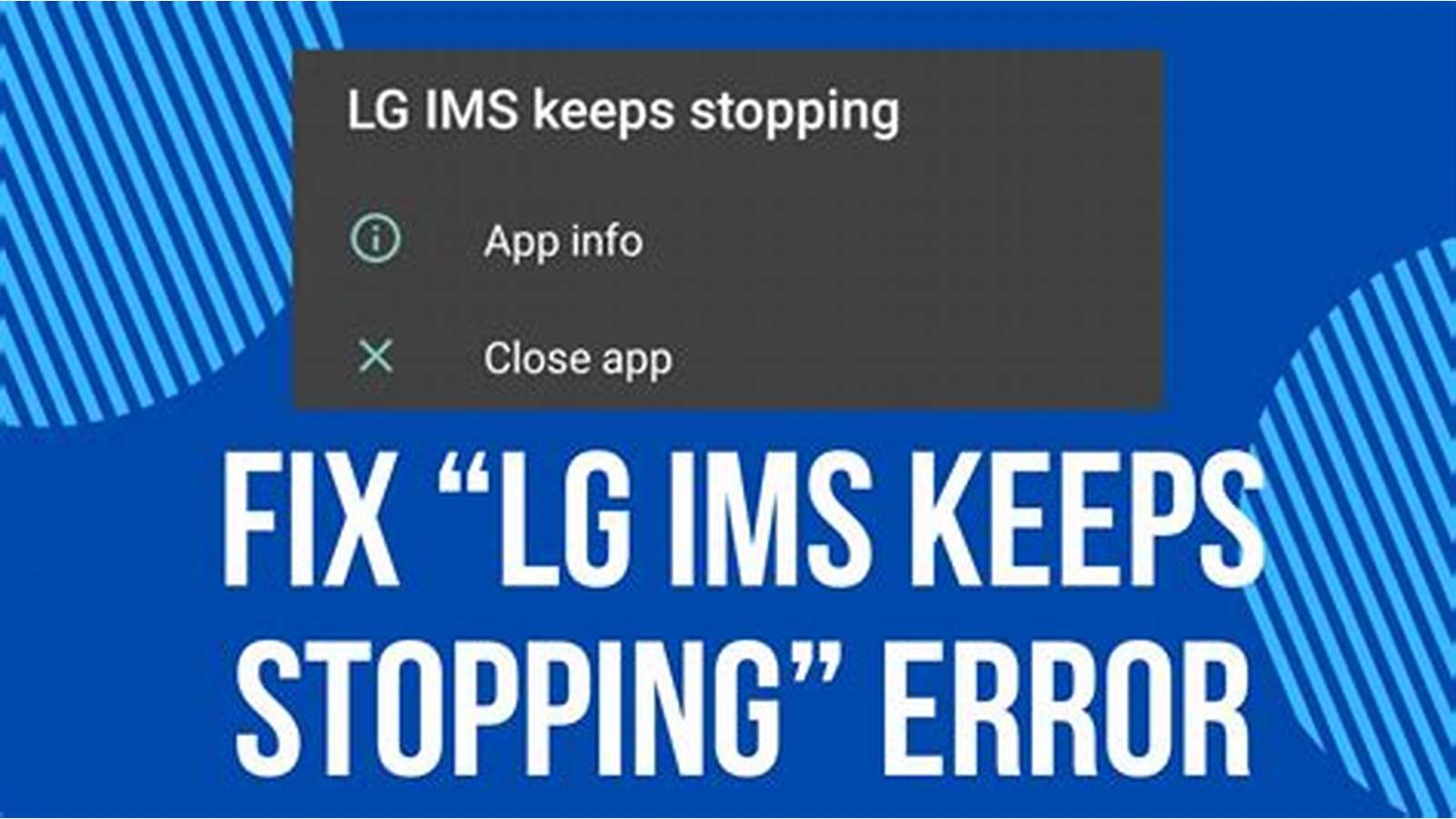 Why does LG IMS error happen?