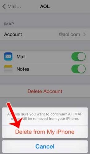 why does aol email not work on iphone