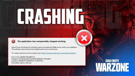 why does cod warzone keep crashing pc