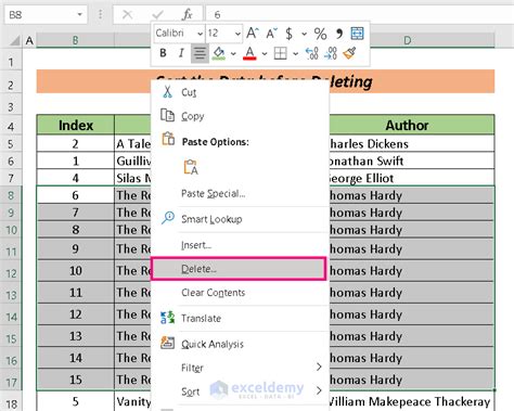 why does excel not responding when deleting rows
