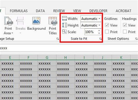 why does excel print to pdf so small