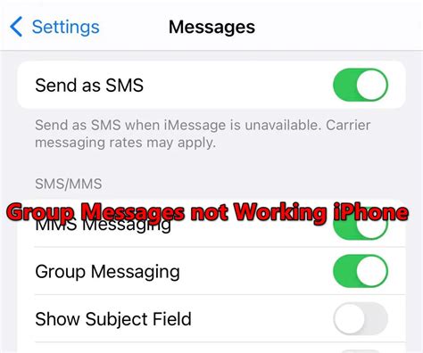 why does group messaging not work on iphone