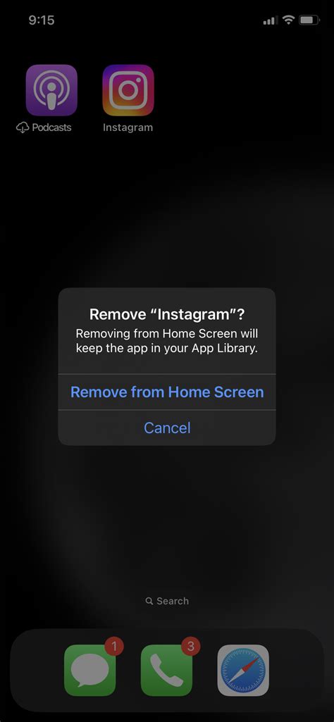 why does it only let me remove apps from home screen