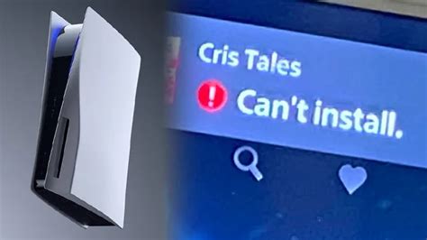 why does it say can't install on ps5