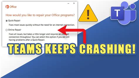 why does microsoft teams keep crashing