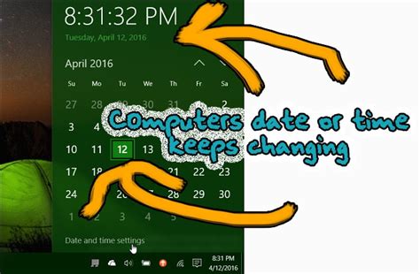why does my computer date and time keep changing