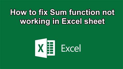 why does my function not work in excel