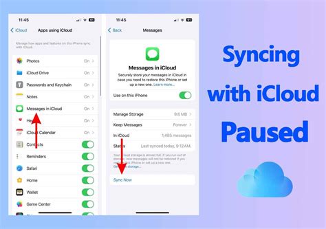 why does my phone keep pausing syncing with icloud