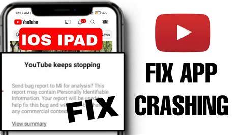 why does my youtube keep crashing on android