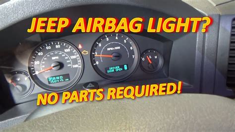 why does the airbag light keep coming on in my jeep