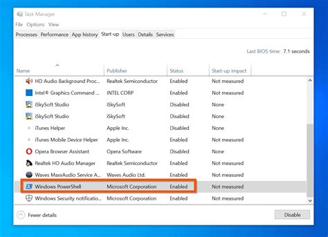 why does windows powershell open on startup
