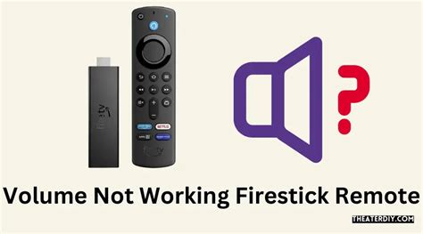 why doesn't the volume button work on my firestick remote