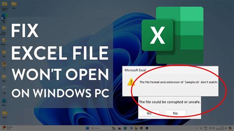 why excel file is not opening in windows 11