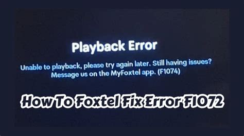 why foxtel is not working