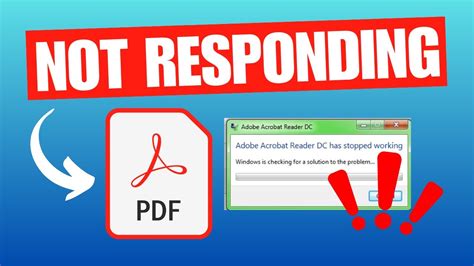 why is adobe acrobat reader not responding